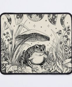 Cute Cottagecore Aesthetic Frog Mushroom Moon Witchy Vintage - Dark Academia Goblincore Witchcraft Froggy - Emo Grunge Nature Fantasy - Fairycore Toad Toadstool Pond Mouse Pad RB2909 product Offical Anime Stationery Merch