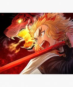 Demon Slayer Kyojuro Tiger Flame Mouse Pad 11 - Anime Stationery flat750x075f pad750x1000f8f8f8 27 - Anime Stationery