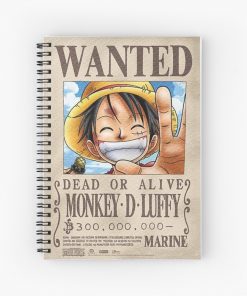 One Piece Stationeries - Luffy Wanted 1st Poster Spiral Notebook
