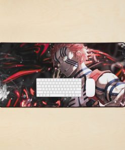 Demon Slayer Akaza Mouse Pad 8 - Anime Stationery urdesk mat flatlay propsquare1000x1000 2 - Anime Stationery