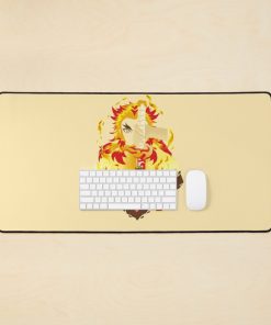 Demon Slayer Kyojuro Flame Mouse Pad 7 - Anime Stationery urdesk mat flatlay propsquare1000x1000 6 - Anime Stationery