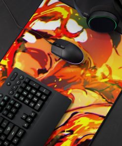 Demon Slayer Rengoku Kyojuro Fire Breathing Mouse Pad 10 - Anime Stationery urdesk mat lifestyle gamingwide portrait750x1000 9 - Anime Stationery