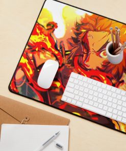 Demon Slayer Rengoku Kyojuro Fire Breathing Mouse Pad 9 - Anime Stationery urdesk mat lifestyle officewide portrait750x1000 9 - Anime Stationery